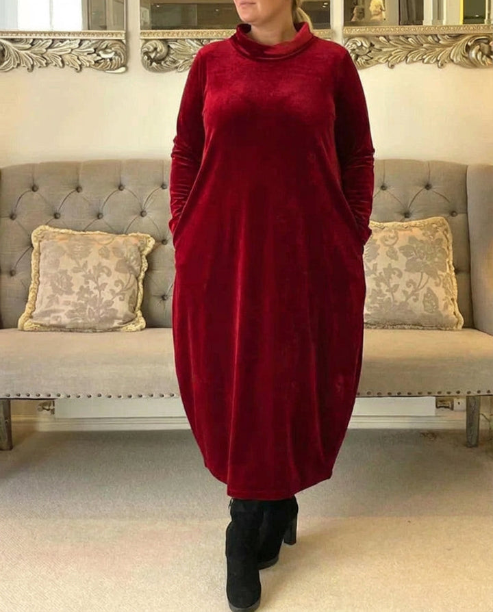 Loredana | Afslappet Velour Kjole