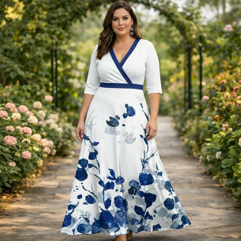 Yelena | Elegant Blomstret Maxi Kjole