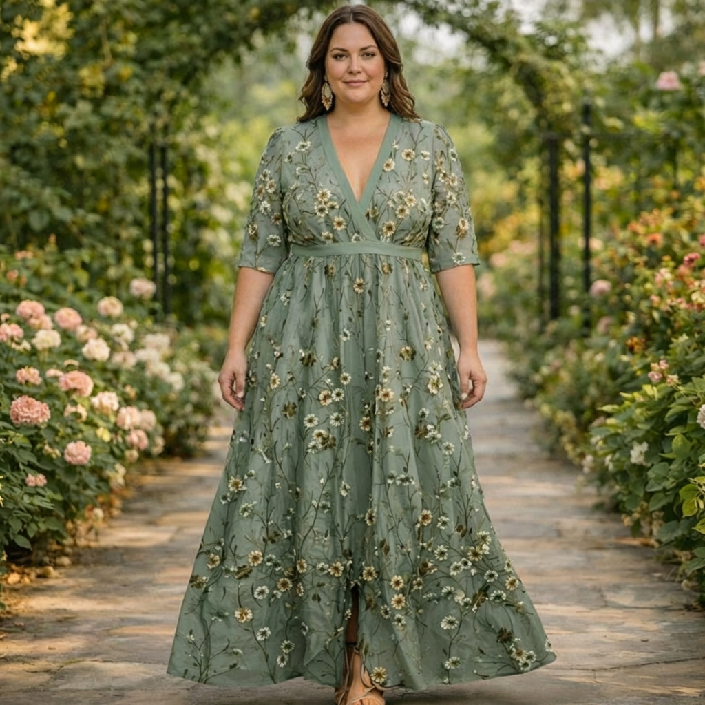 Juno | Botanisk Elegance Maxi Kjole