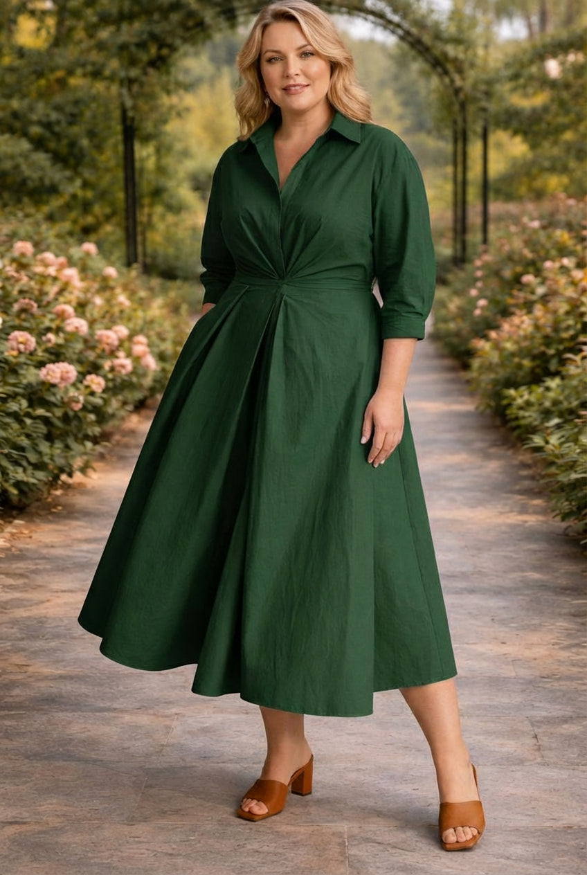 Lottie | Wrap-Front Flydende Maxi Kjole
