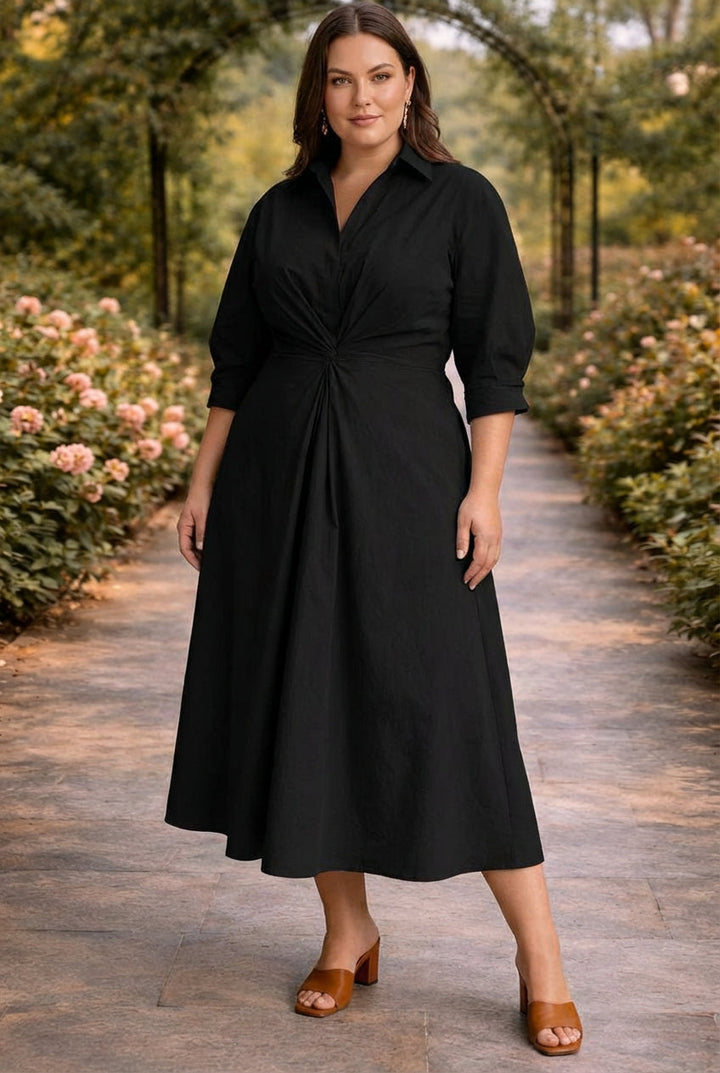 Lottie | Wrap-Front Flydende Maxi Kjole