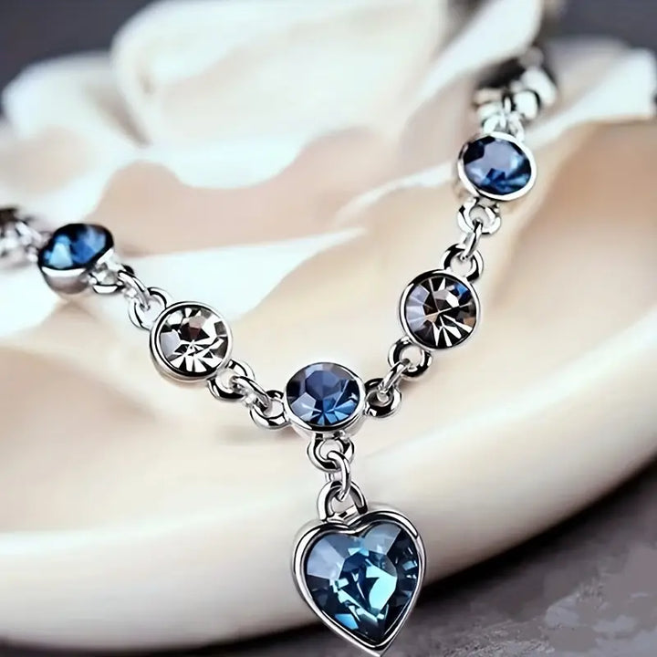 Heledd Heart Glow Armbånd | Hvidguld