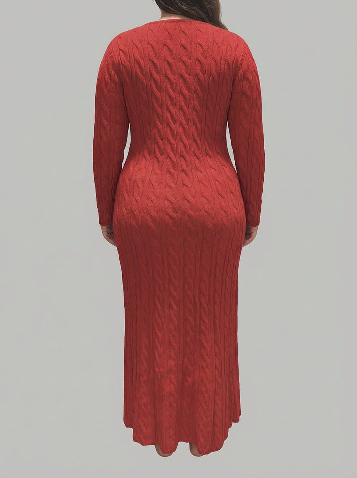 Mei | Cozy Cable-Knit Maxi Kjole