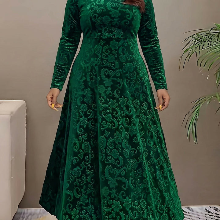 Evadne | Elegant Mønstret Maxi Kjole