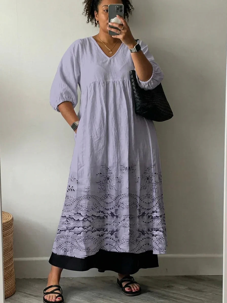 Priya Elegant Trykt Kjole