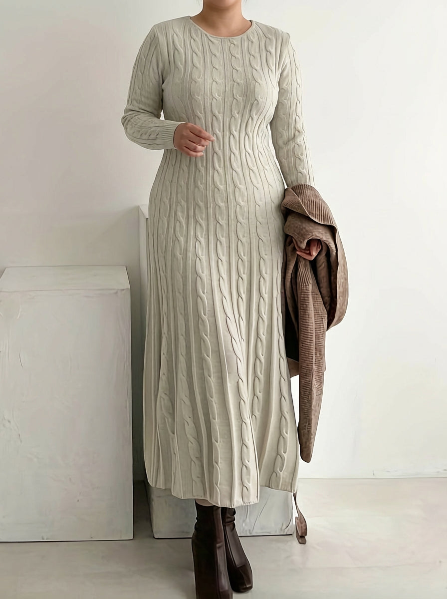 Mei | Cozy Cable-Knit Maxi Kjole
