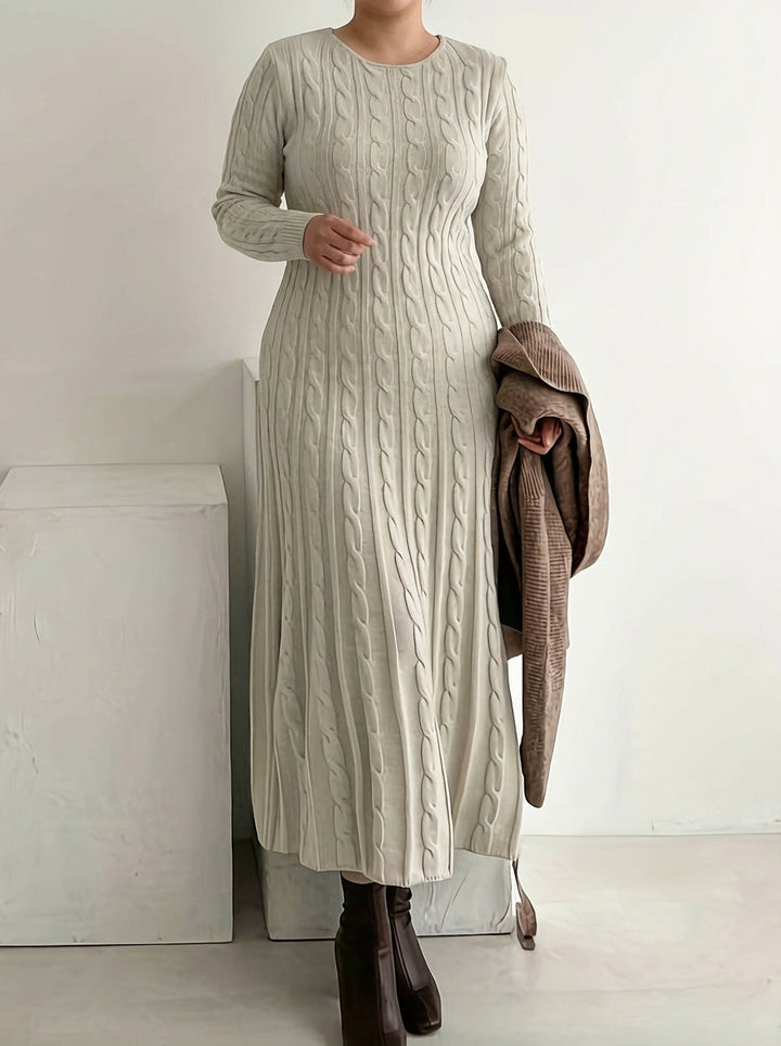 Mei | Cozy Cable-Knit Maxi Kjole