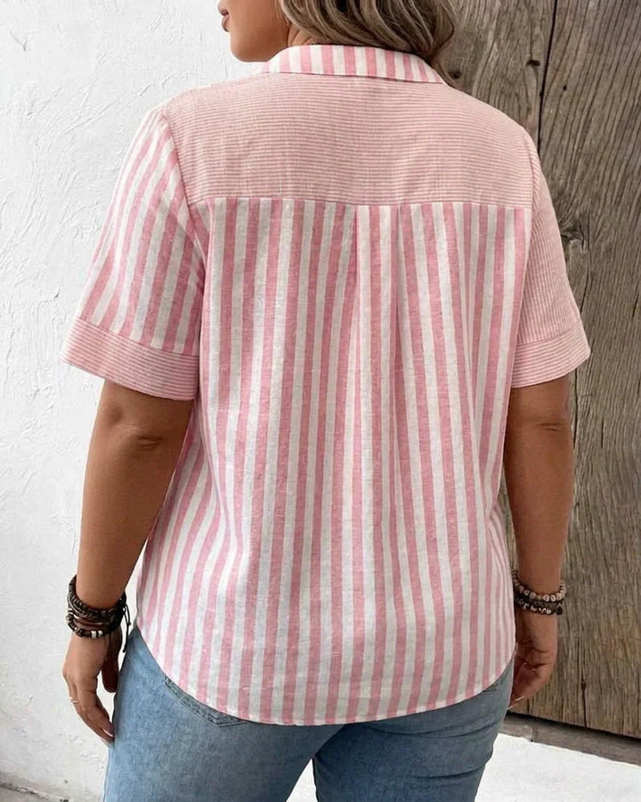 Frankie | Blød Stribet Bluse