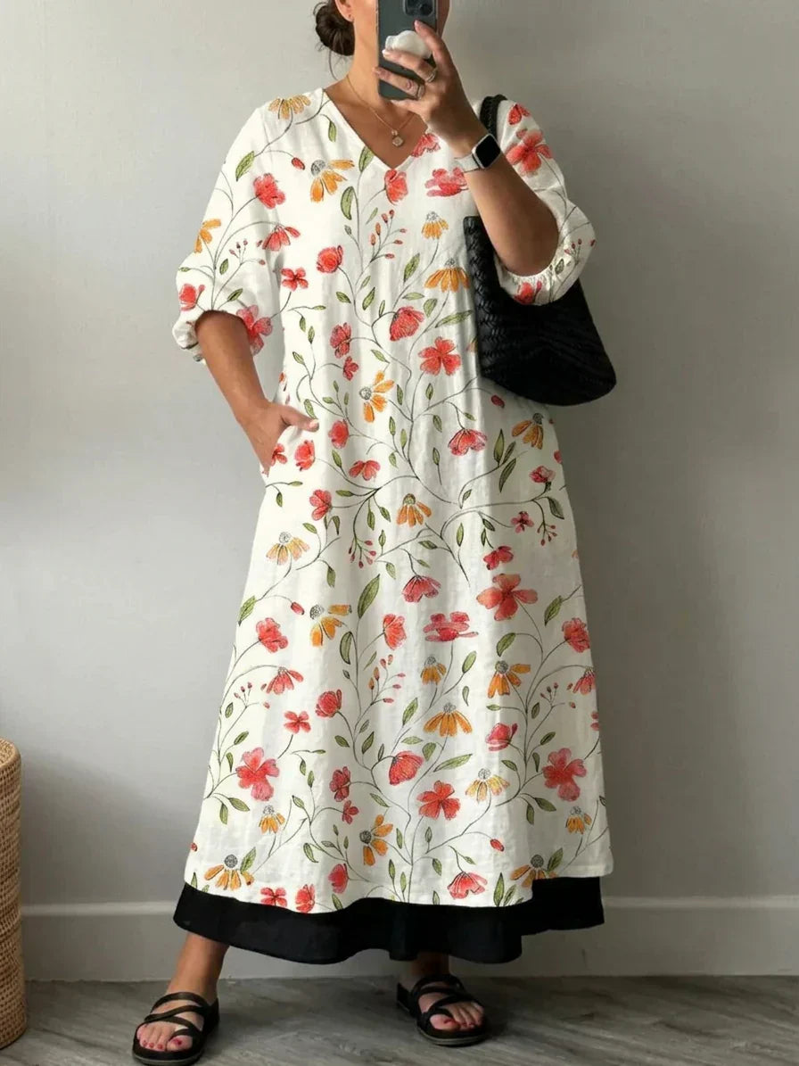 Elegant Trykt Kjole Ana