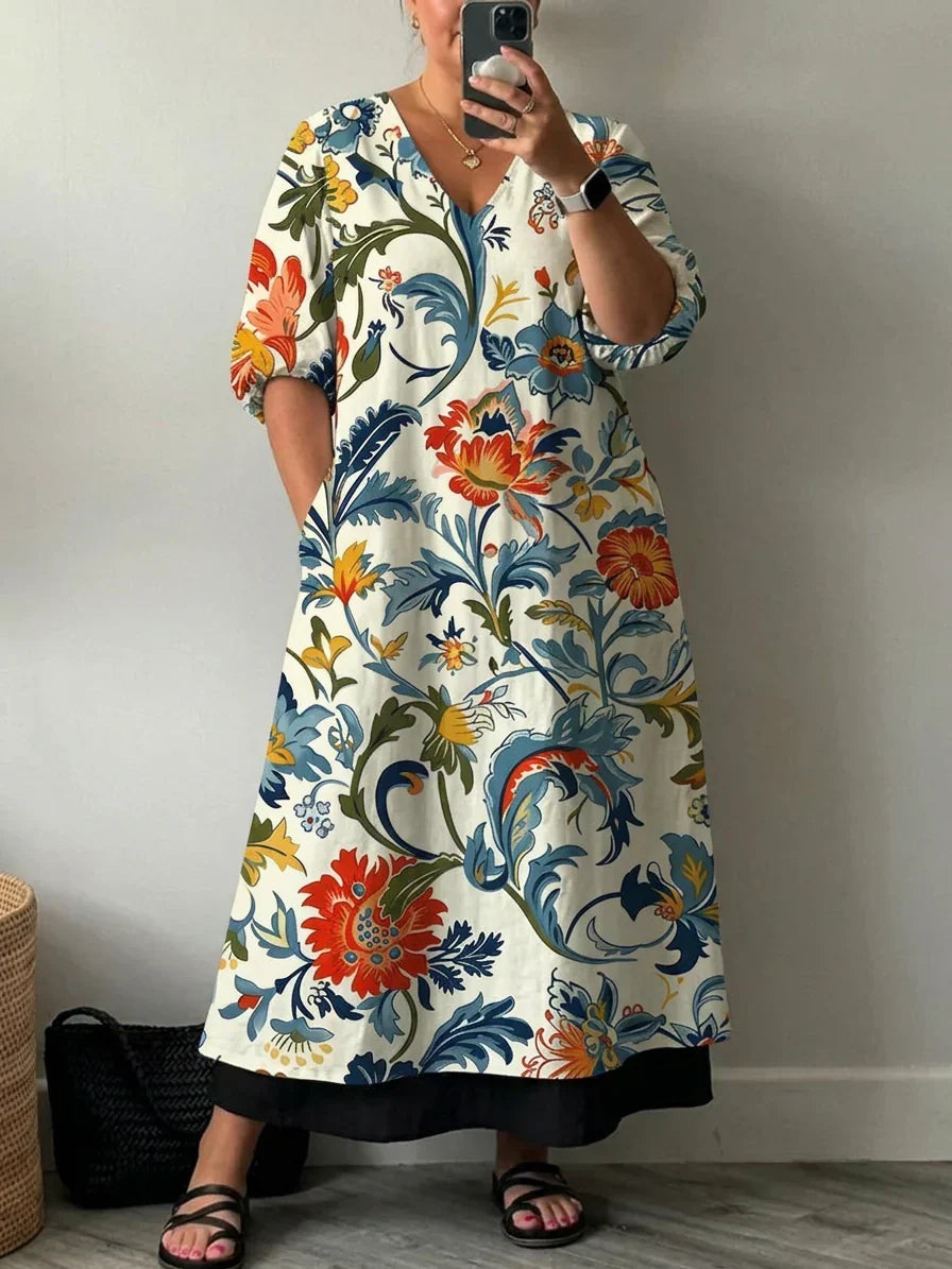 Elegant Trykt Kjole Carol