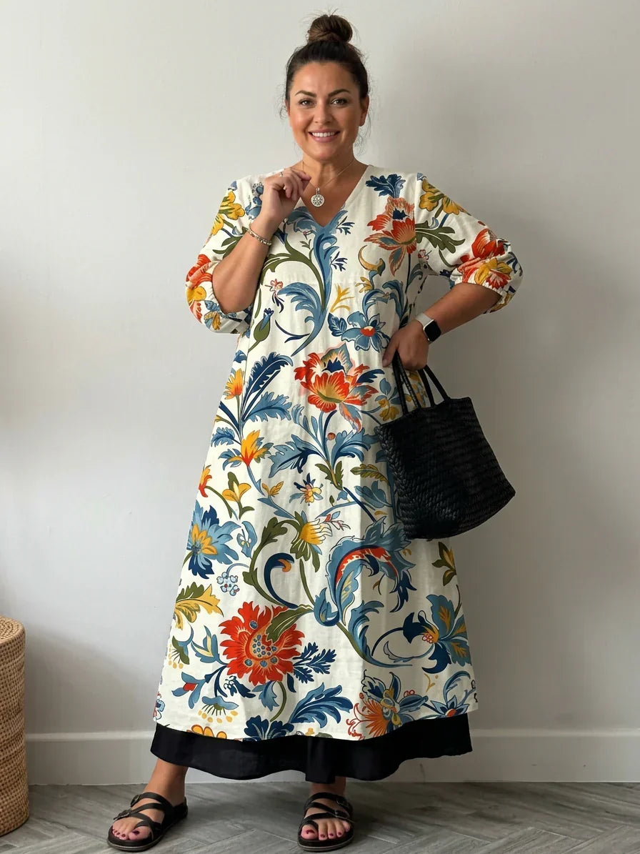 Elegant Kjole med Tiana Print