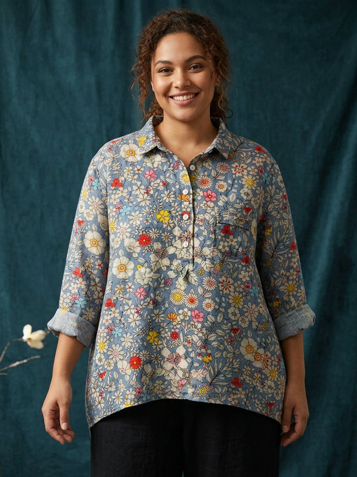 Bria | Blomstret Bluse