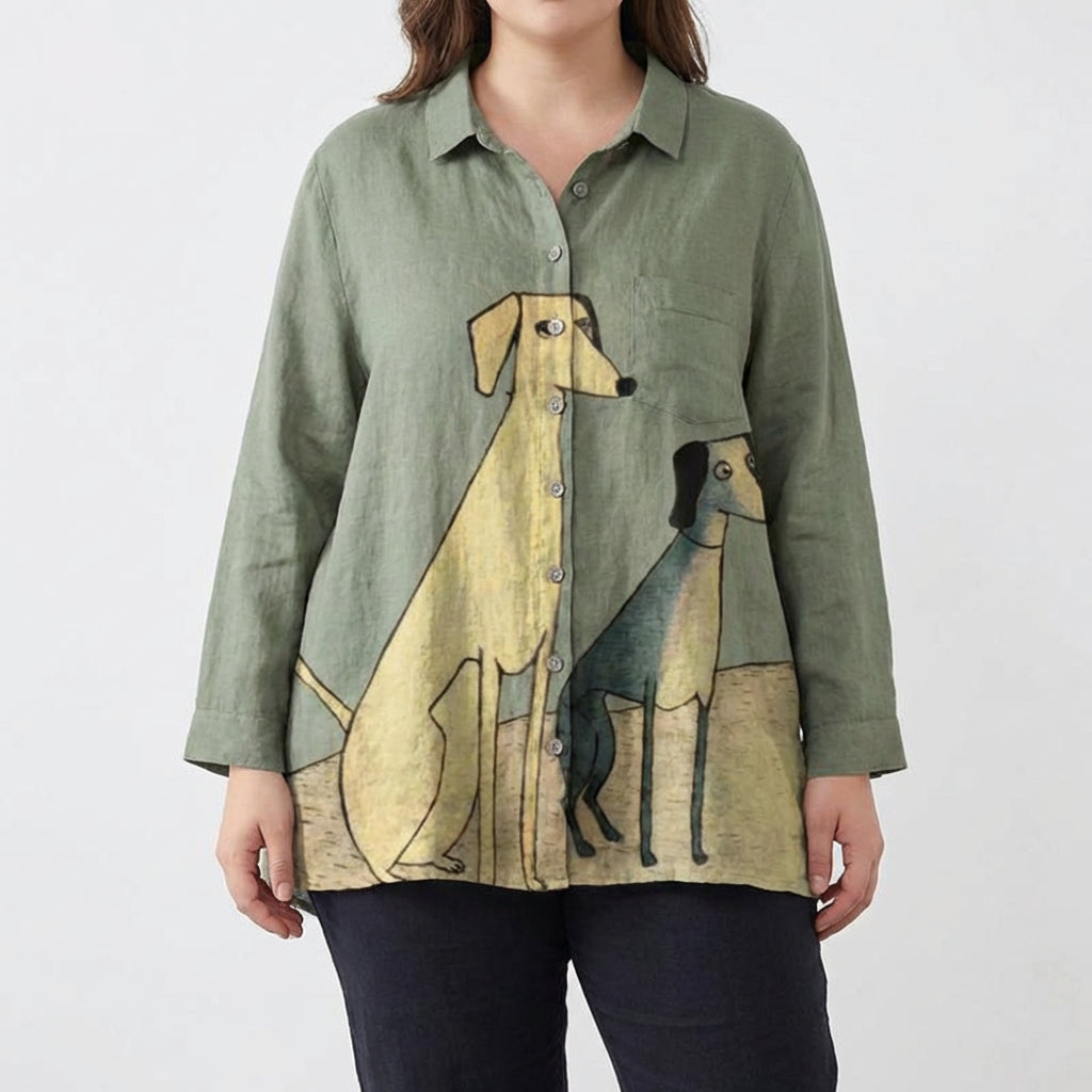 Sylvie | Elegant Linned Sommerbluse