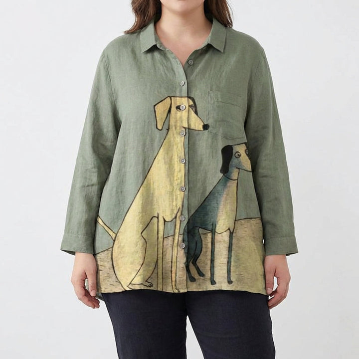 Sylvie | Elegant Linned Sommerbluse