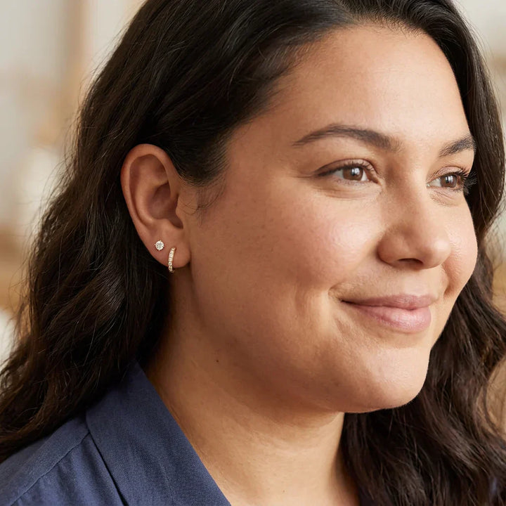 Rosa Brillane Sten Øreringe Sæt | Guld