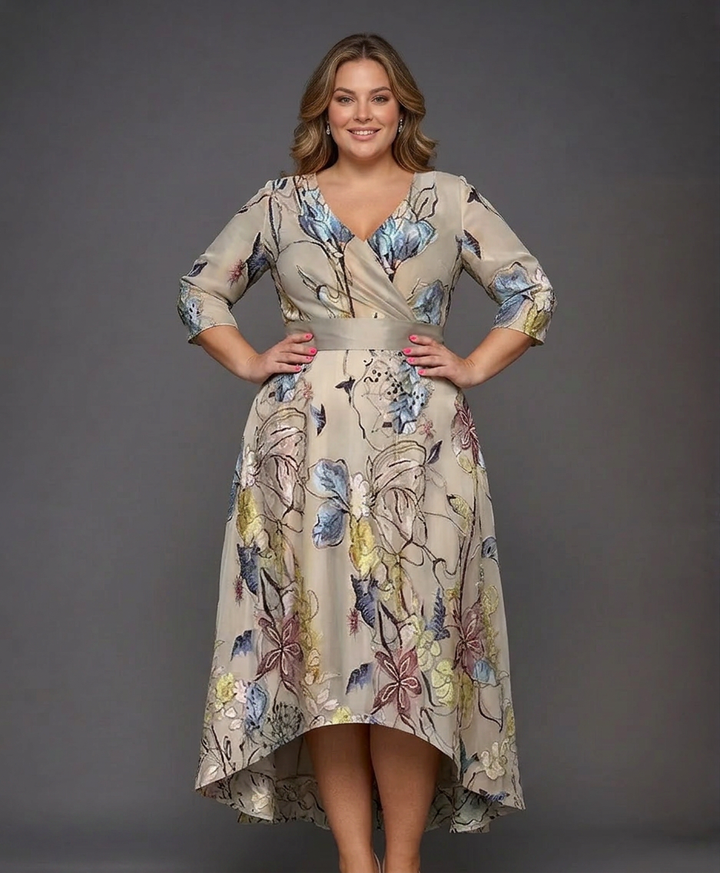 Vera | Chic Kjole med Blomsterprint