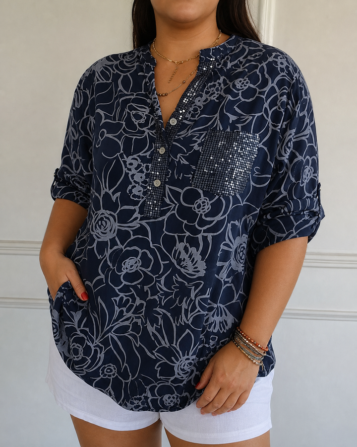 Camila | Elegant Bluse med Lomme