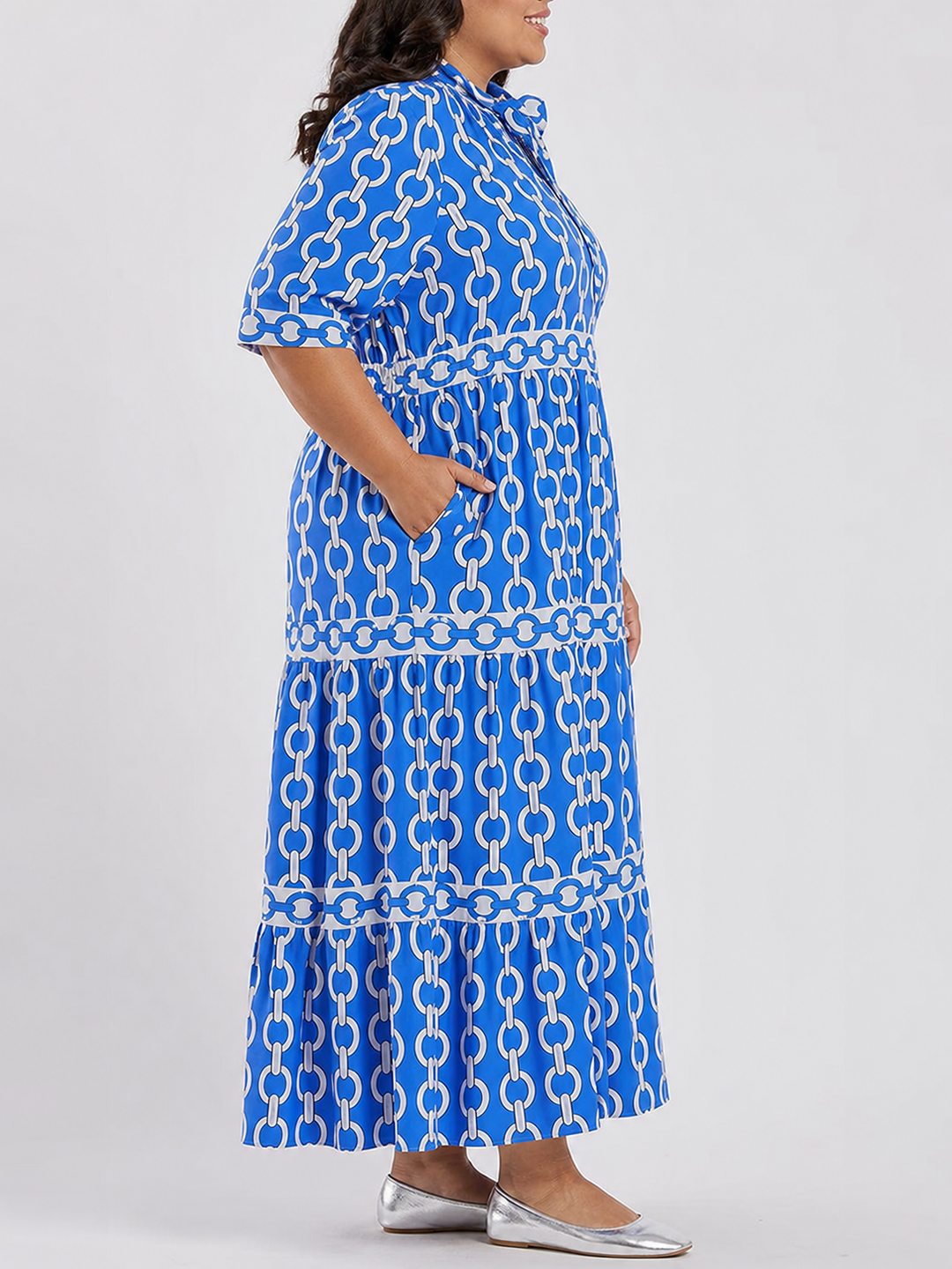 HAZEL | Kæde Link Midi Kjole