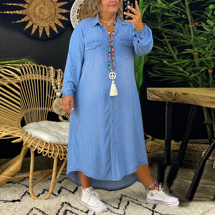 Adeline | Denim Skjortekjole