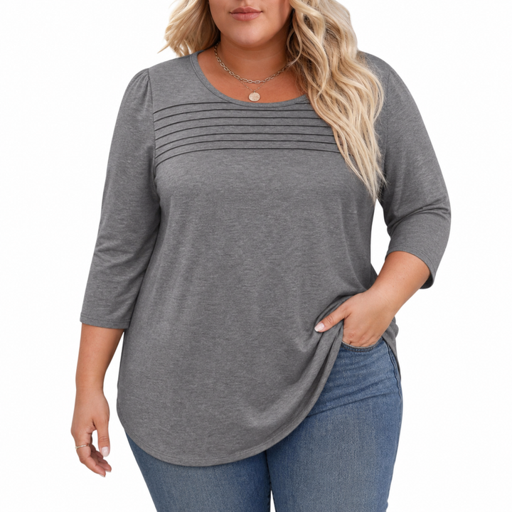 ALLISON | Casual Plisseret Forårs Top