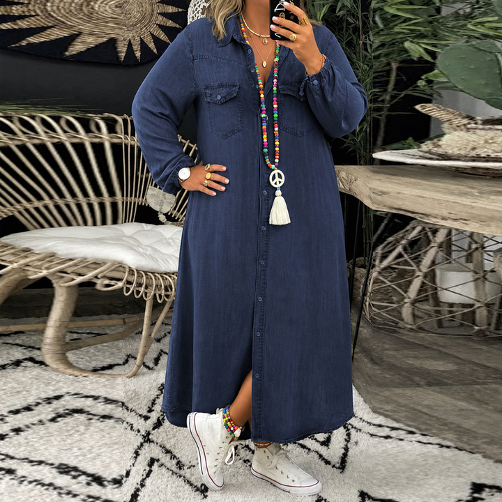Adeline | Denim Skjortekjole