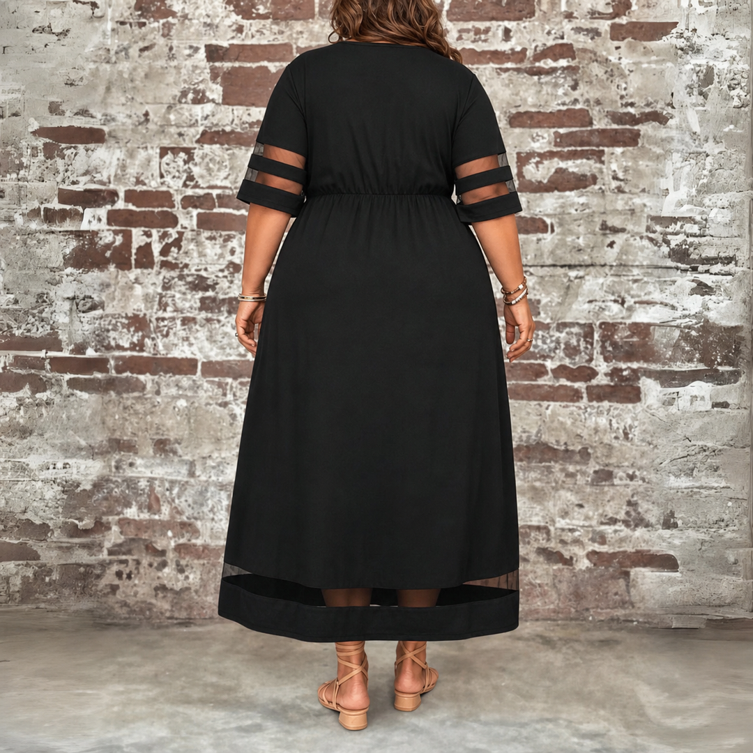 Cora | Flatterende Midi Kjole med Tummy-Smoothing
