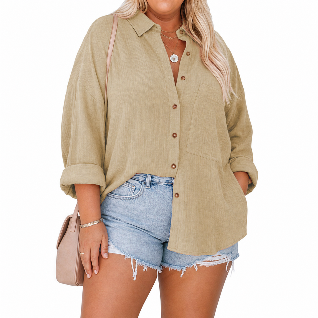 MADELYN | Casual Knap-ned Langærmet Bluse