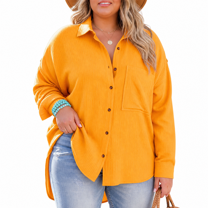 MADELYN | Casual Knap-ned Langærmet Bluse