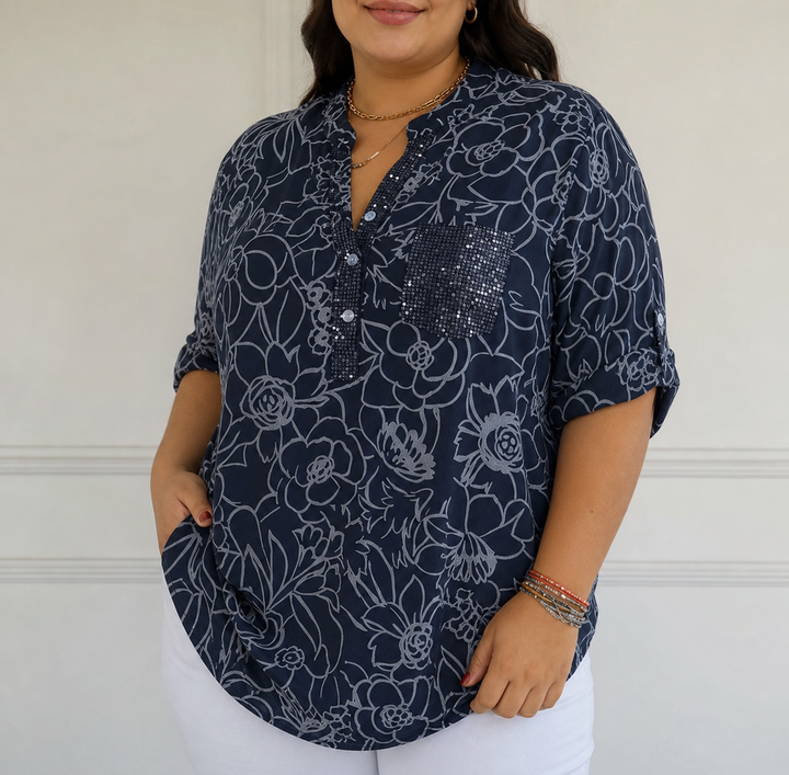 Camila | Elegant Bluse med Lomme