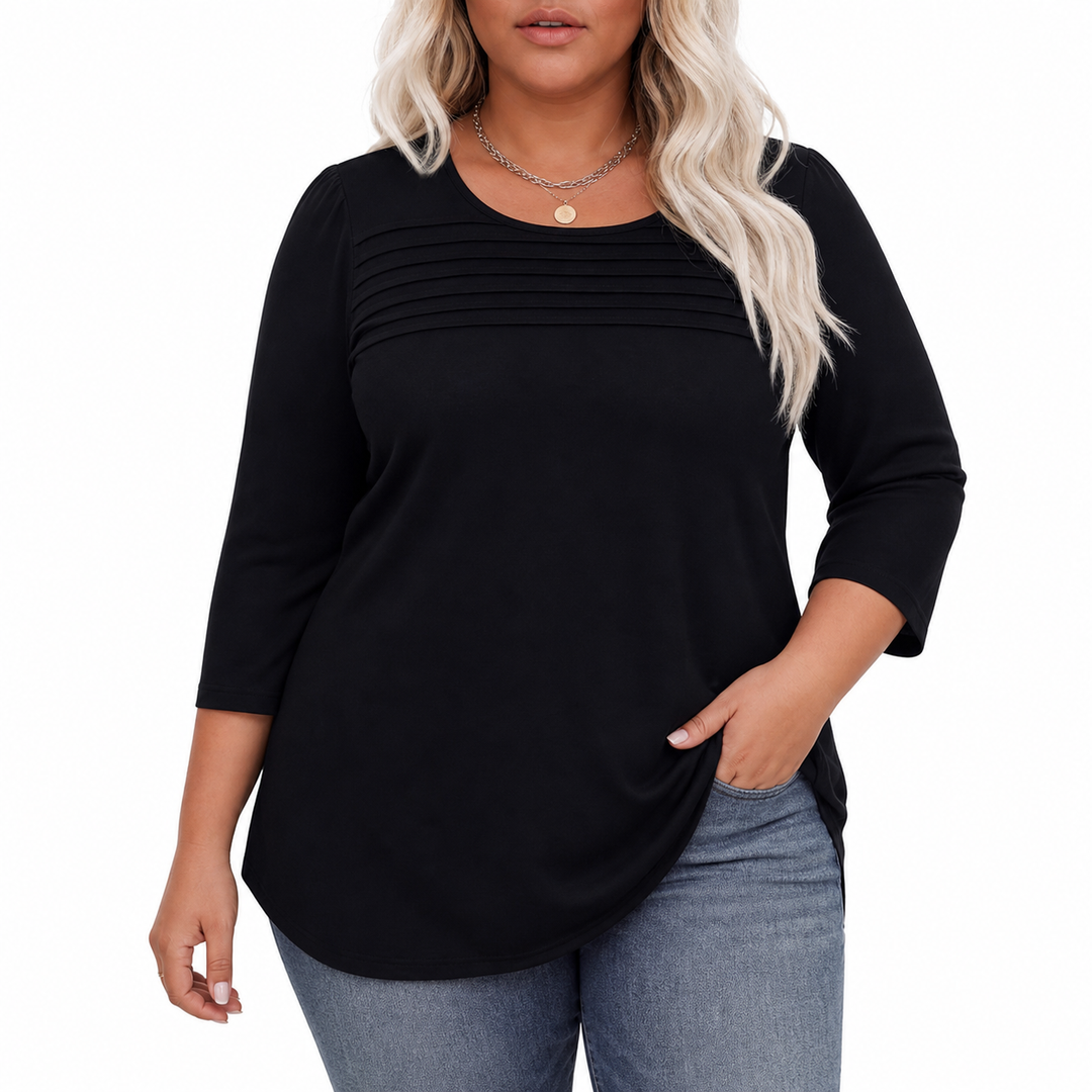 ALLISON | Casual Plisseret Forårs Top
