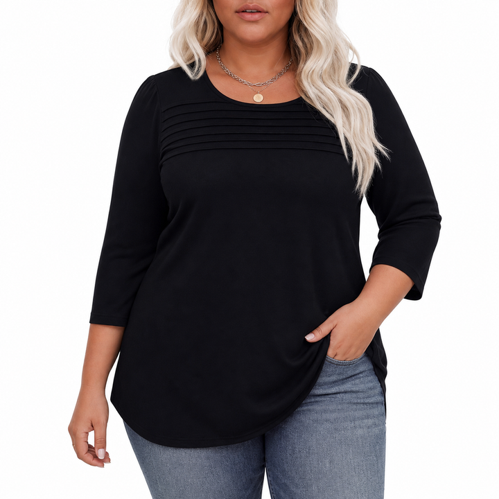 ALLISON | Casual Plisseret Forårs Top