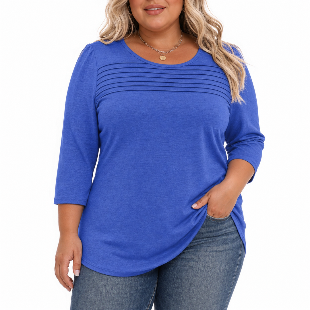 ALLISON | Casual Plisseret Forårs Top
