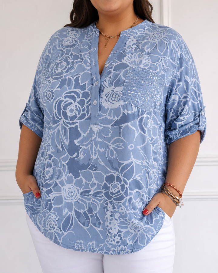 Camila | Elegant Bluse med Lomme