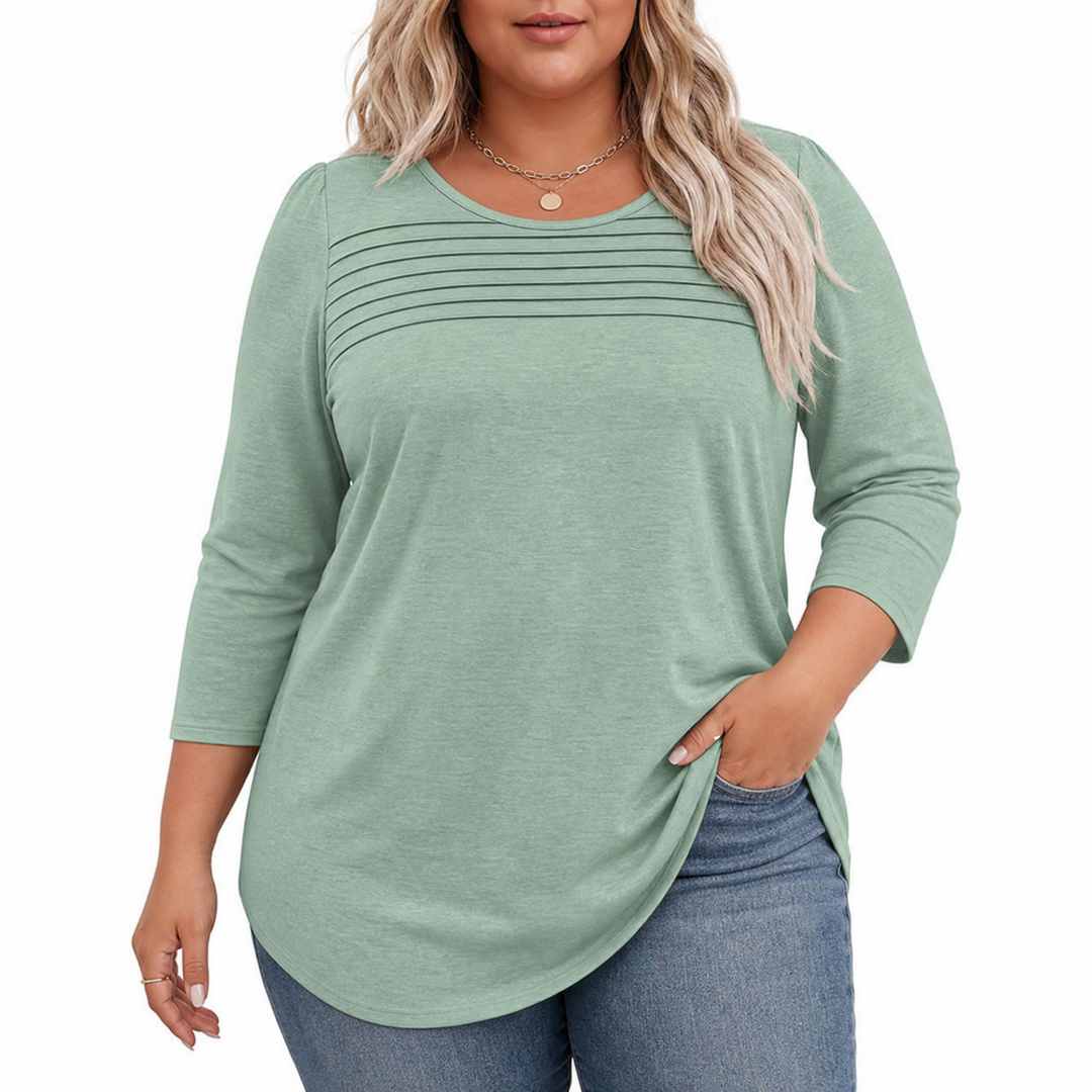 ALLISON | Casual Plisseret Forårs Top