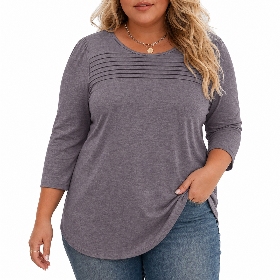 ALLISON | Casual Plisseret Forårs Top