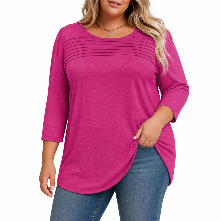 ALLISON | Casual Plisseret Forårs Top