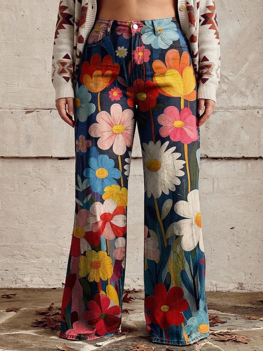 Orla - Blomster Wide Pants