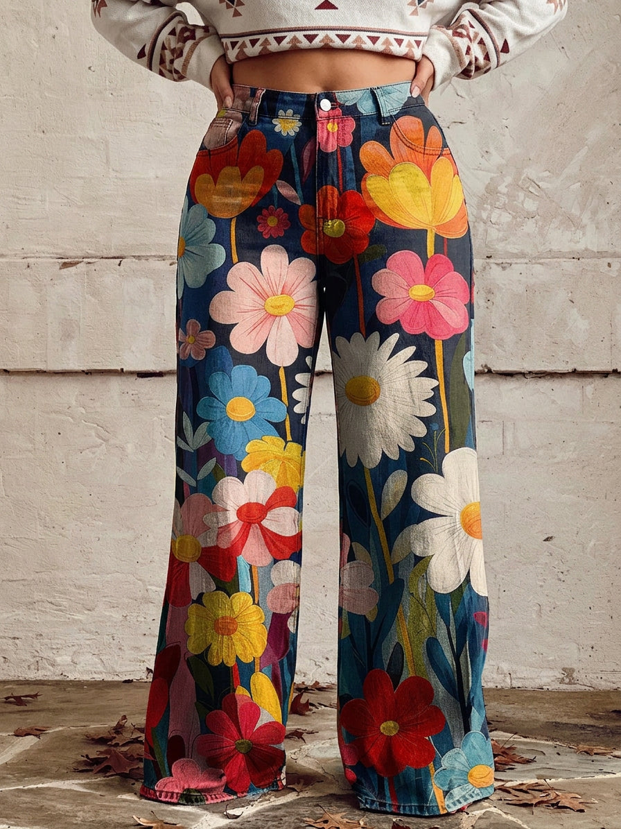 Orla - Blomster Wide Pants