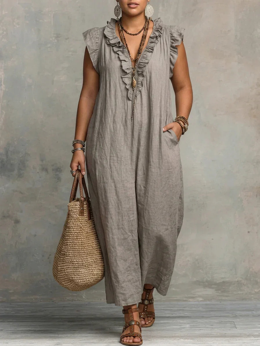 Esmé | Boho Ruffle Maxi Kjole