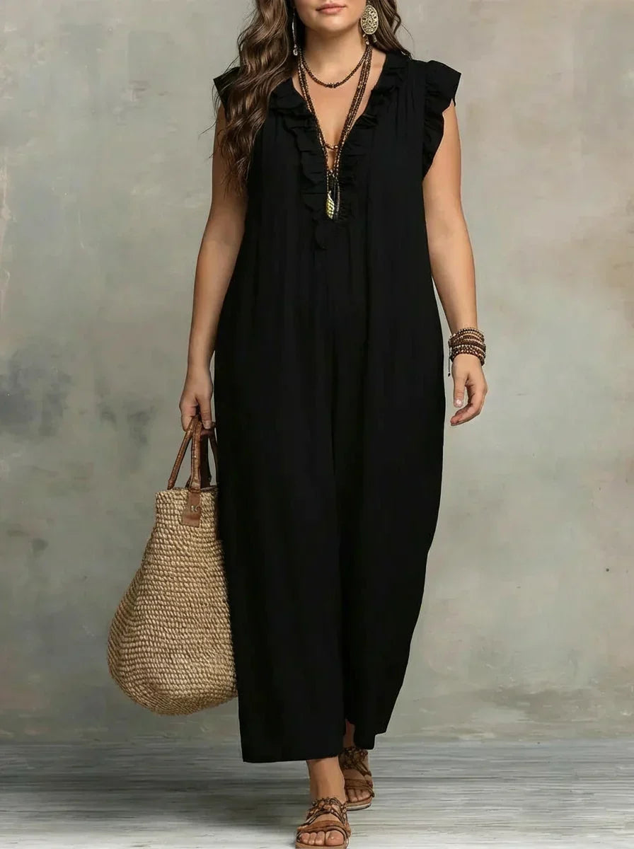 Esmé | Boho Ruffle Maxi Kjole