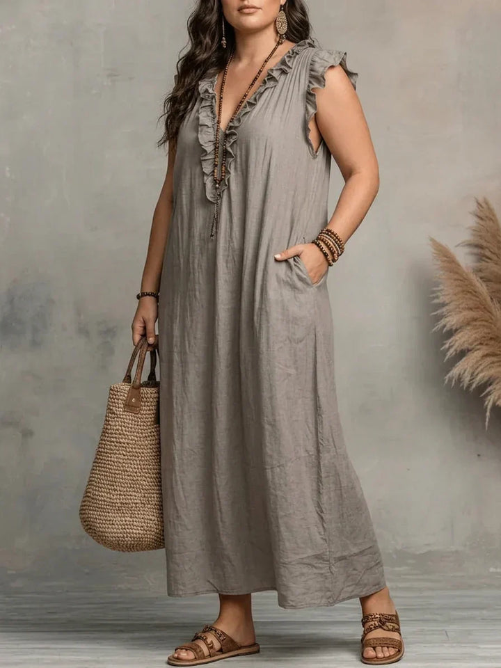 Esmé | Boho Ruffle Maxi Kjole