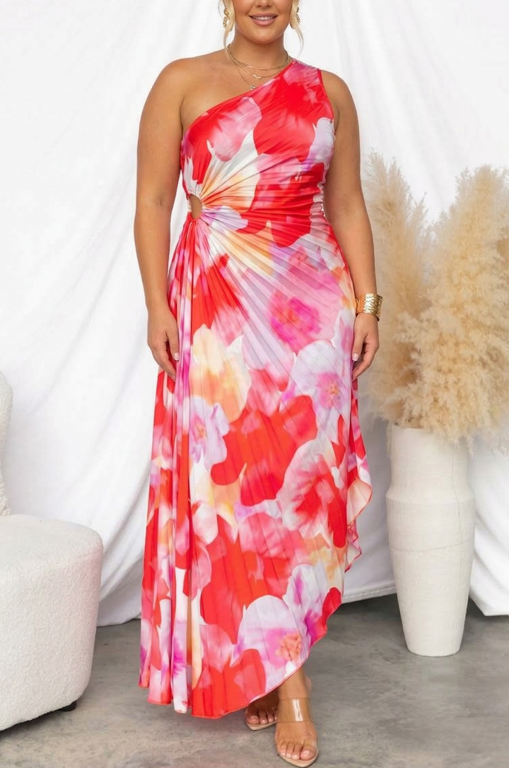Cleo | Plisseret One-Shoulder Kjole