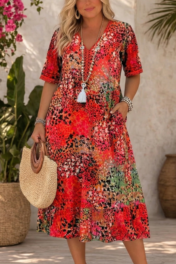 Niamh Vibrant Midi Kjole