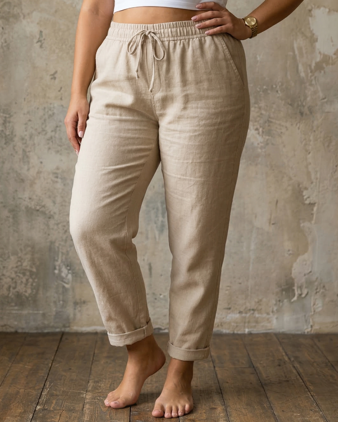 Sorrel | Drawstring Afslappede Linnedbukser