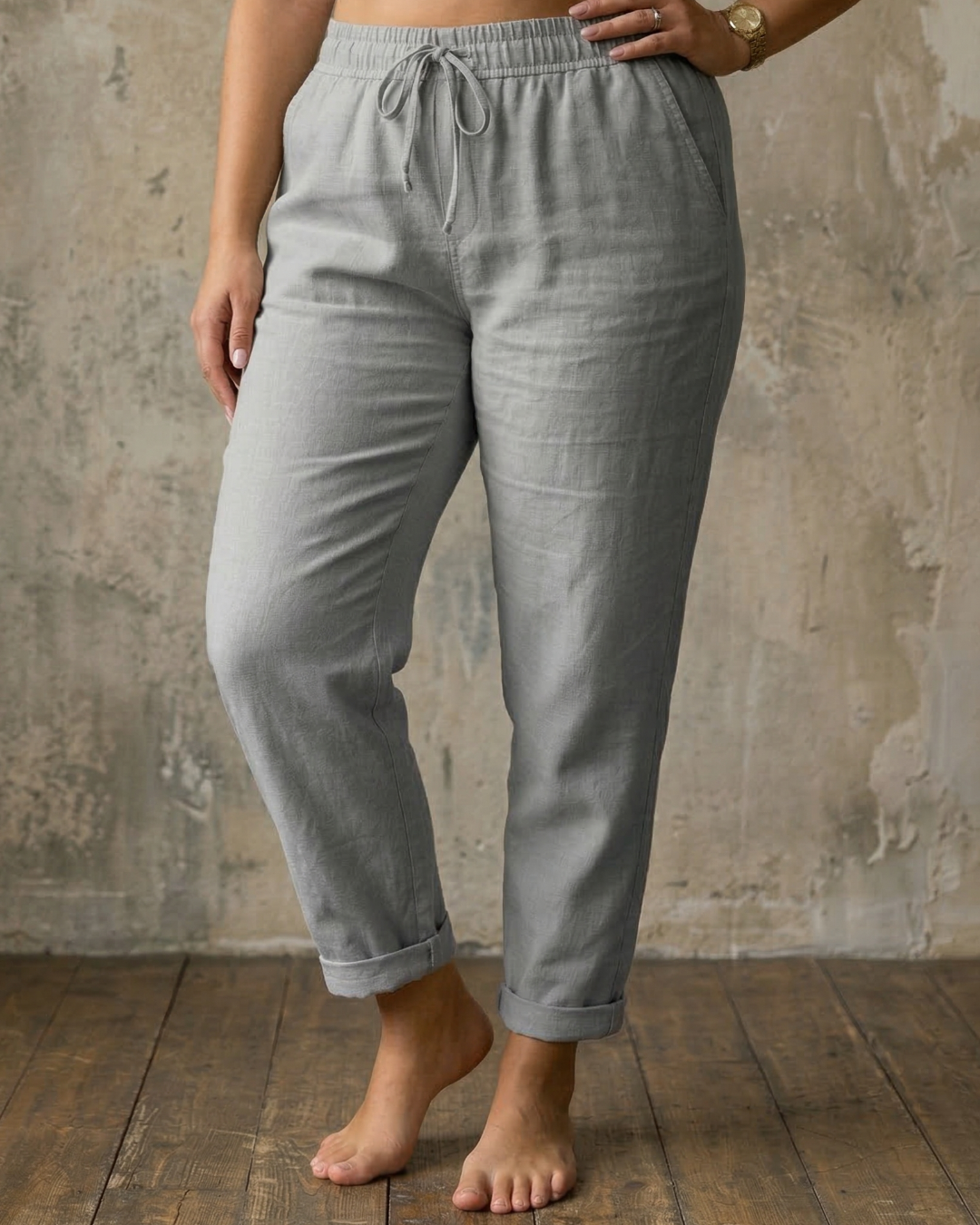 Sorrel | Drawstring Afslappede Linnedbukser