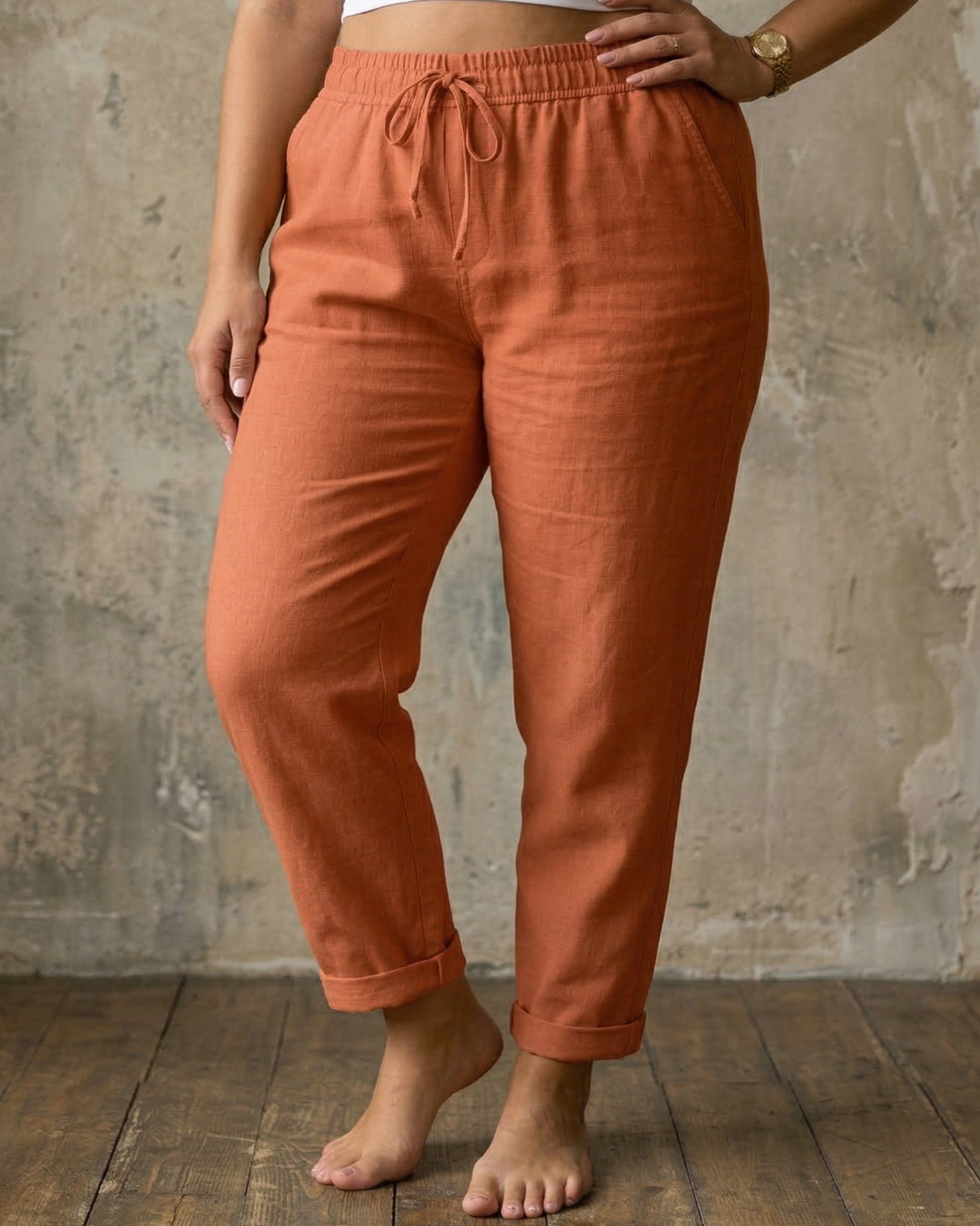 Sorrel | Drawstring Afslappede Linnedbukser