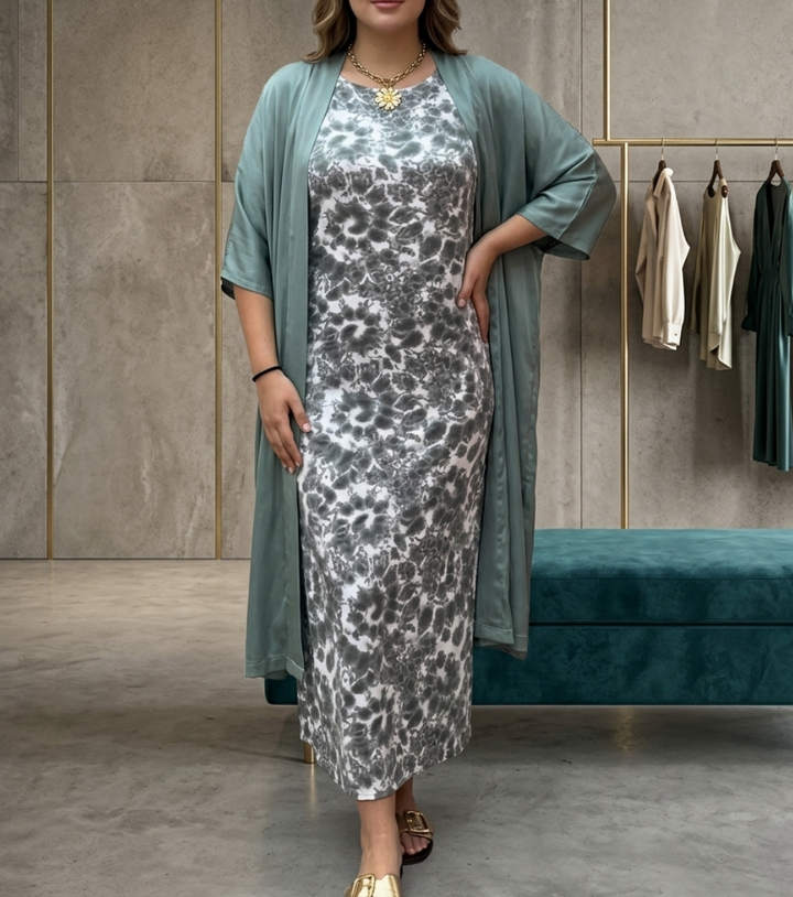 Harlow | Elegant Kjole med Cardigan