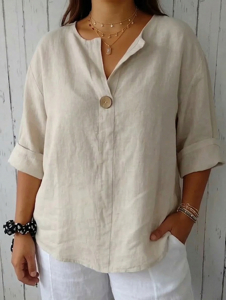 Lucienne - Casual V-Hals Bluse
