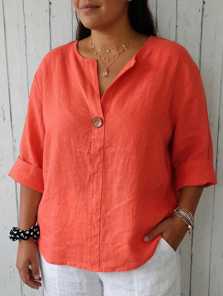 Lucienne - Casual V-Hals Bluse