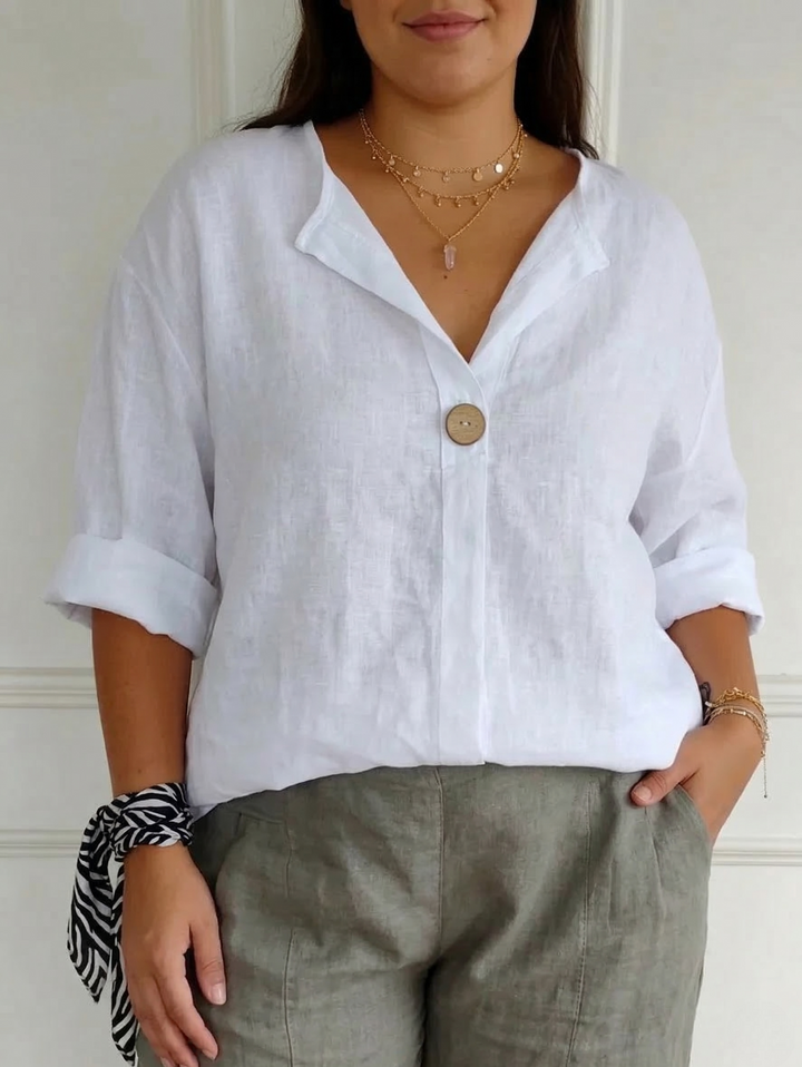 Lucienne - Casual V-Hals Bluse